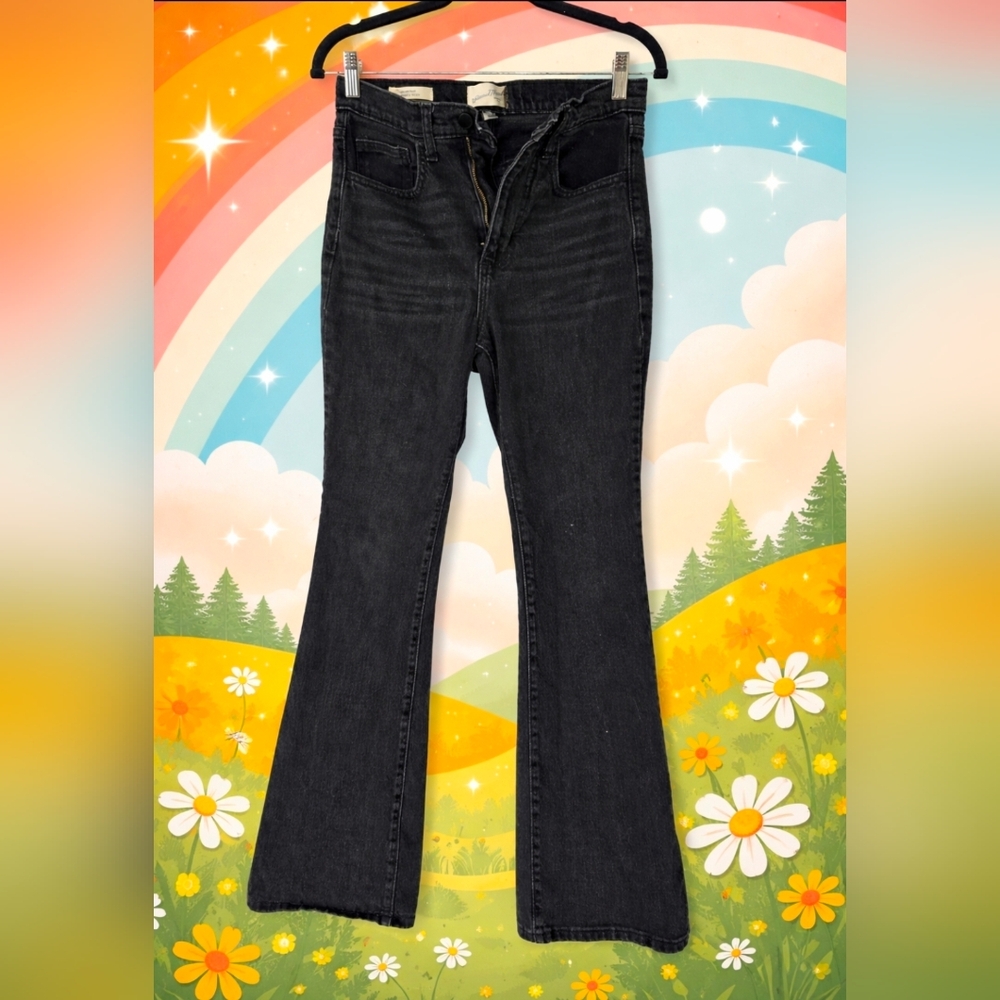 Women's Black Flared Jeans